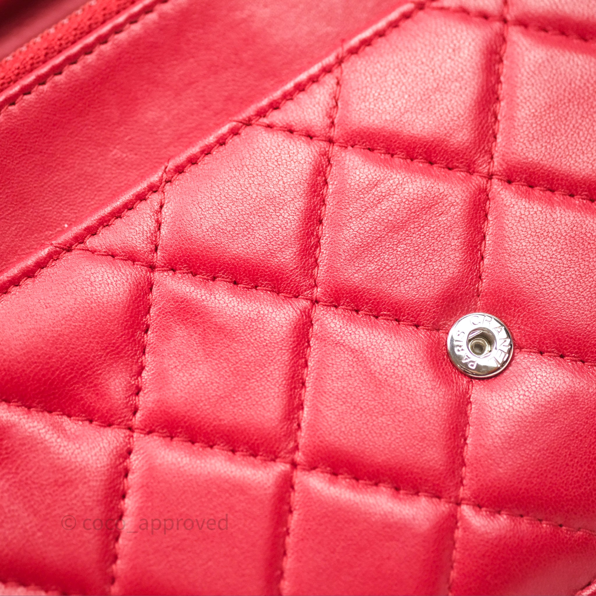 Chanel Boy Wallet on Chain WOC Red Lambskin Ruthenium Hardware - Luxury Crossbody Bag for Women, Perfect for Parties, Date Nights & Evening Events