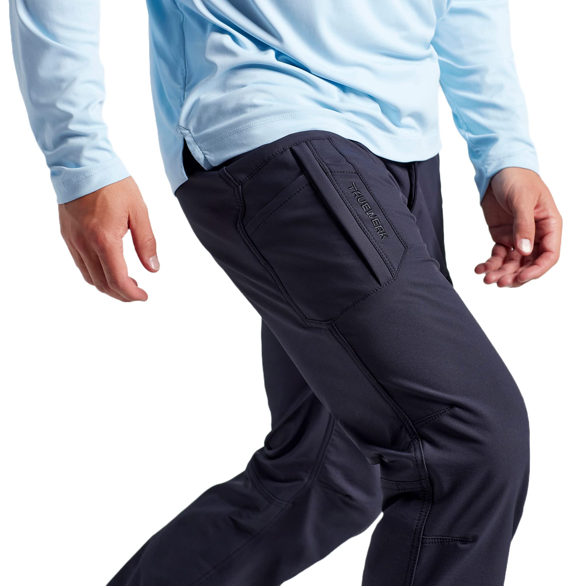 TRUEWERK Men's T2 WerkPant - Water Resistant Lightweight Work Pants with 4-Way Stretch & Multi-Pocket Design | Durable Technical Workwear for Construction, Carpentry & Outdoor Jobs