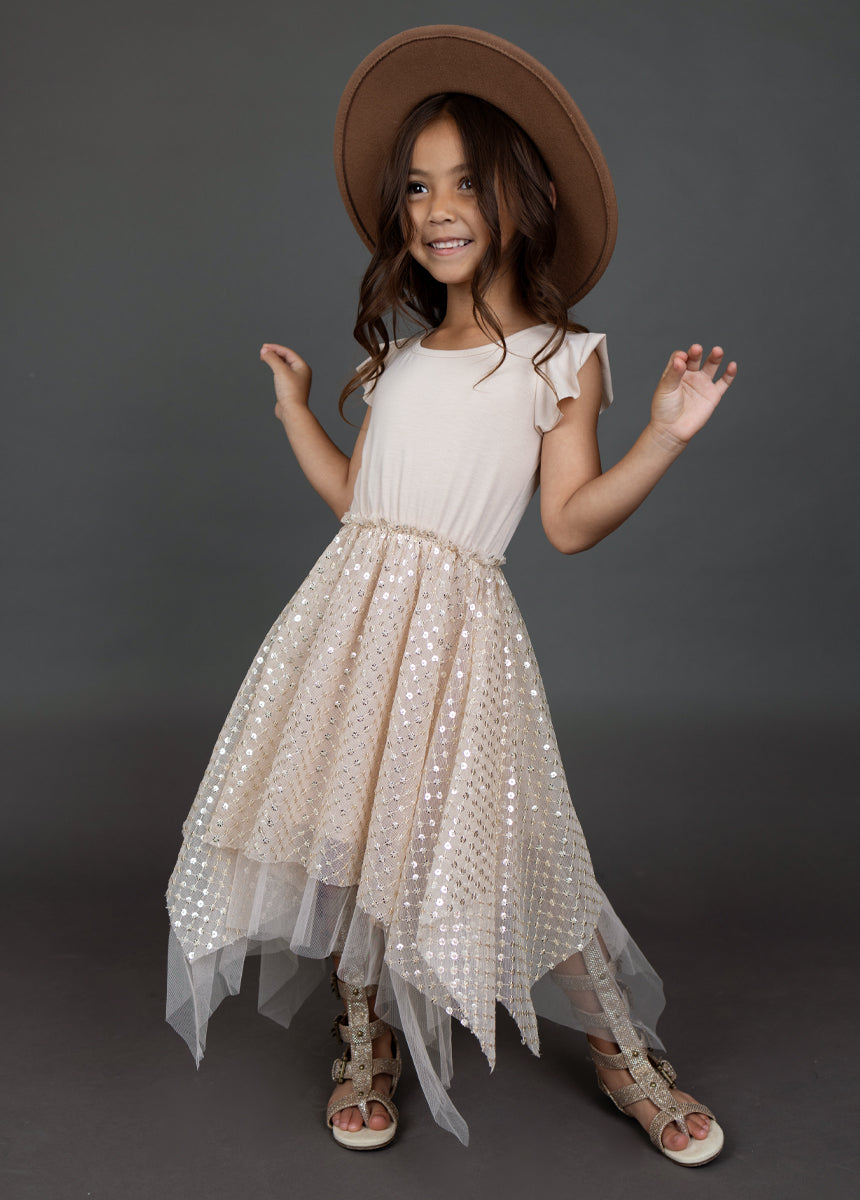 Elegant Shell-Colored Tina Dress for Women - Perfect for Summer Parties, Weddings & Special Occasions
