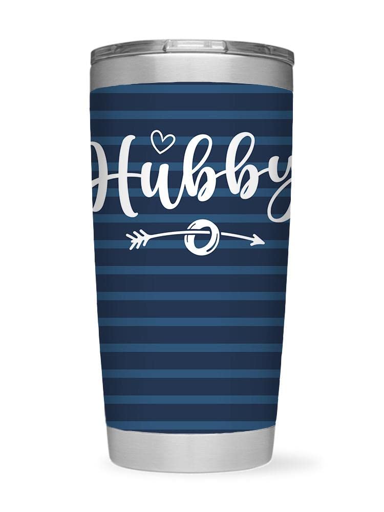 Hubby Tumbler - Insulated Stainless Steel Travel Mug for Hot & Cold Drinks - Unisex Design by SmartPrintsInk - Perfect for Office, Gym, Camping and Outdoor Activities