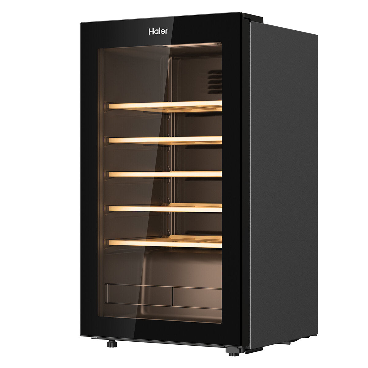 Haier 33 Bottle Dual Zone Wine Cooler Refrigerator - HWC90UC for Home, Office, and Restaurant Use