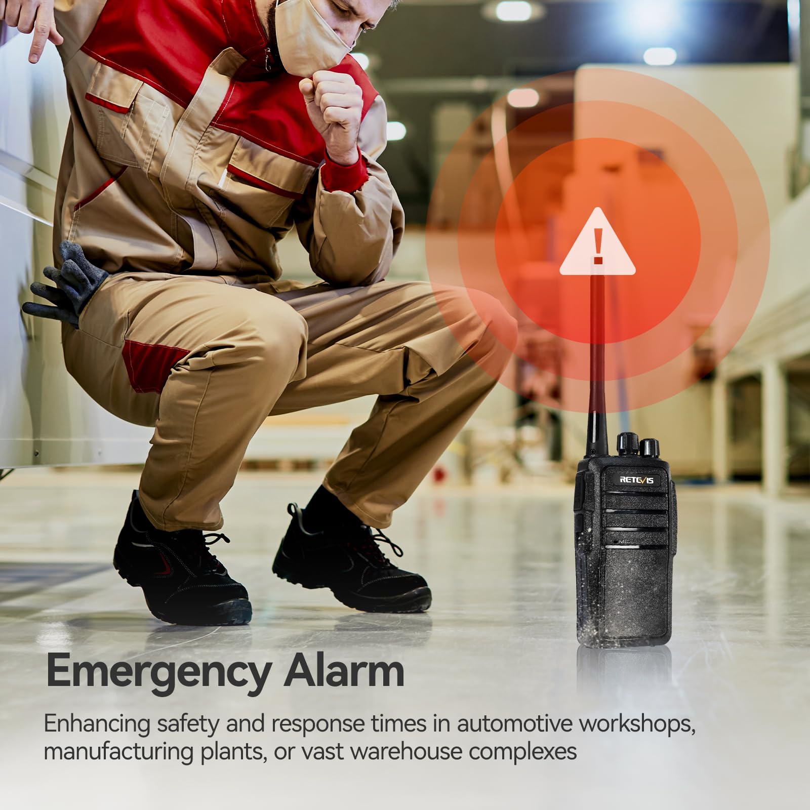 Retevis RT21 Long Range Walkie Talkies for Adults - 2 Way Radios with Earpiece & Hands-Free (10 Pack) - Ideal for Government, Education, Churches & Business Communication