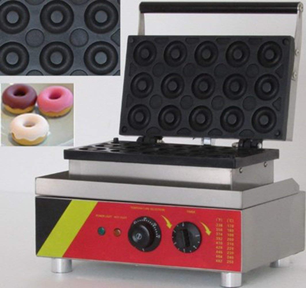 15pcs 110V Commercial Electric Donut Maker Machine - Automatic Doughnut Baker for Bakery, Cafe & Home Use - Perfect for Breakfast, Snacks & Party Treats