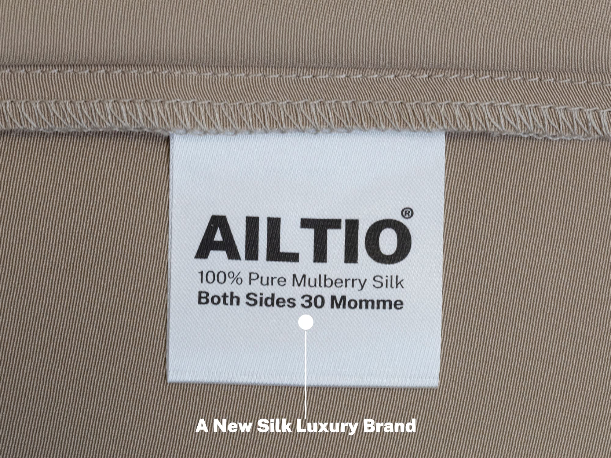 UltraTocce Silk Pillowcase for Hair & Skin - 100% Mulberry Silk Queen Size Pillow Cover (Taupe) - Hypoallergenic & Cooling for Nighttime Comfort - Perfect for Anti-Aging & Frizz-Free Hair Care