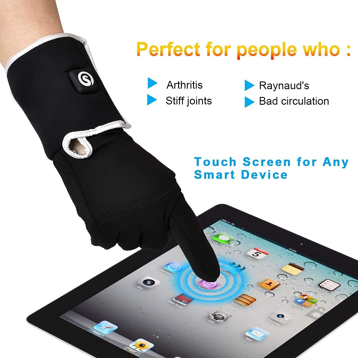 Rechargeable Battery Heated Gloves for Men & Women - Winter Motorcycle Riding, Skiing & Snow Sports Warmth | Cold Weather Hand Warmers