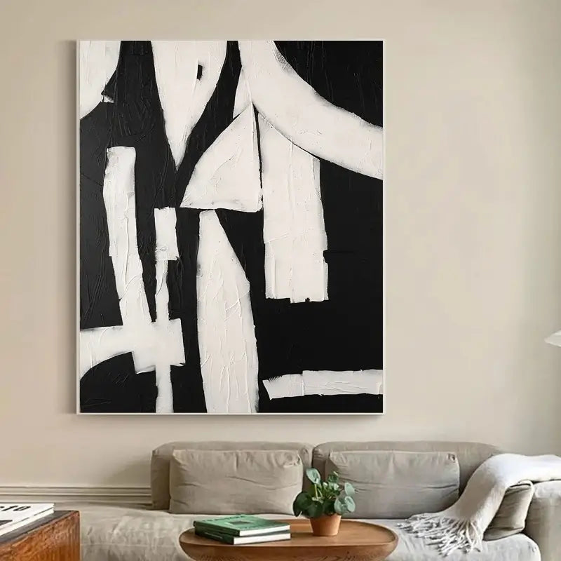 Abstract Tranquility Art Painting - Modern Canvas Wall Decor for Living Room, Bedroom & Office - Handmade Contemporary Artwork #WS004