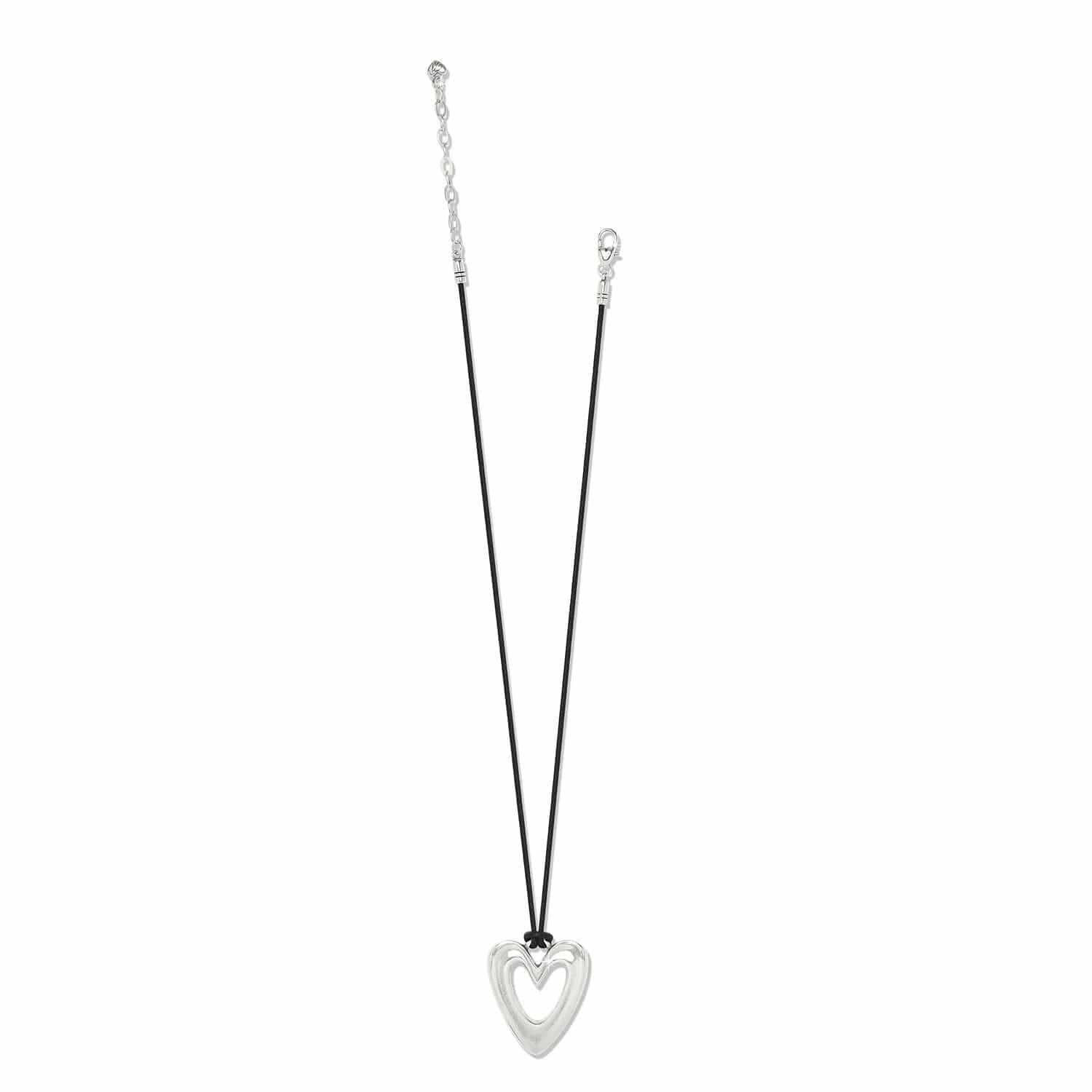 Cascade Open Heart Cord Necklace - Dainty Gold Pendant for Women, Minimalist Layering Jewelry | Perfect for Valentine's Day, Anniversary, Birthday Gifts & Everyday Wear