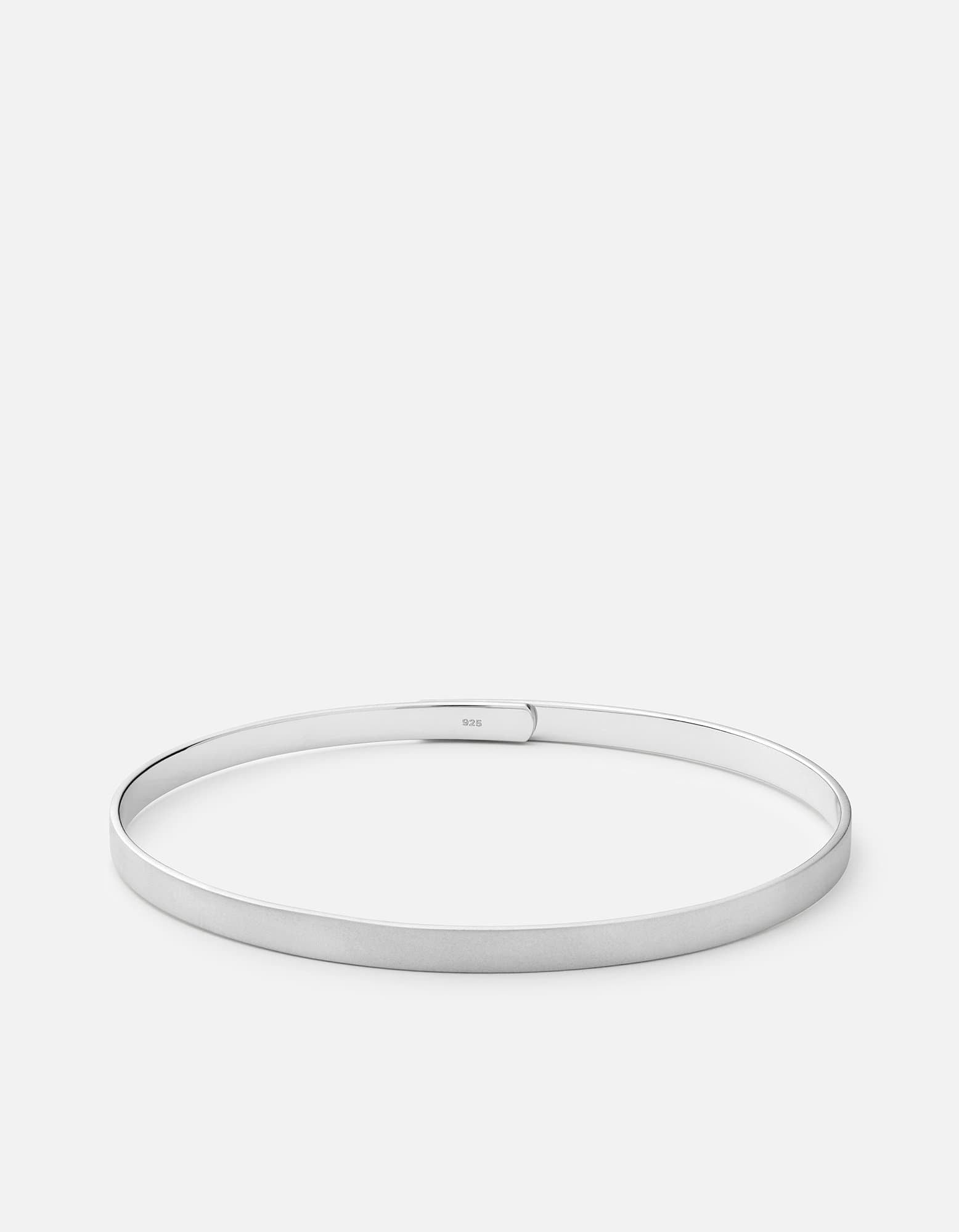 Thin Standard Cuff Bracelet in Matte Silver - Elegant Minimalist Jewelry for Women, Perfect for Everyday Wear & Special Occasions
