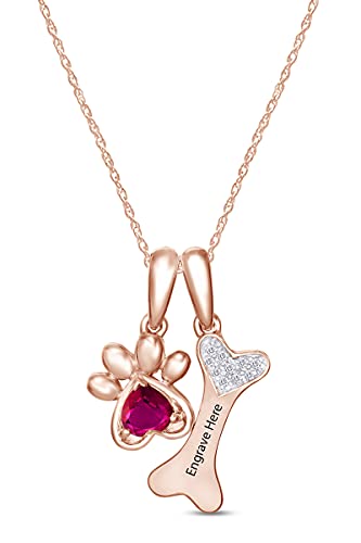 Rose Gold Over : Simulated Ruby