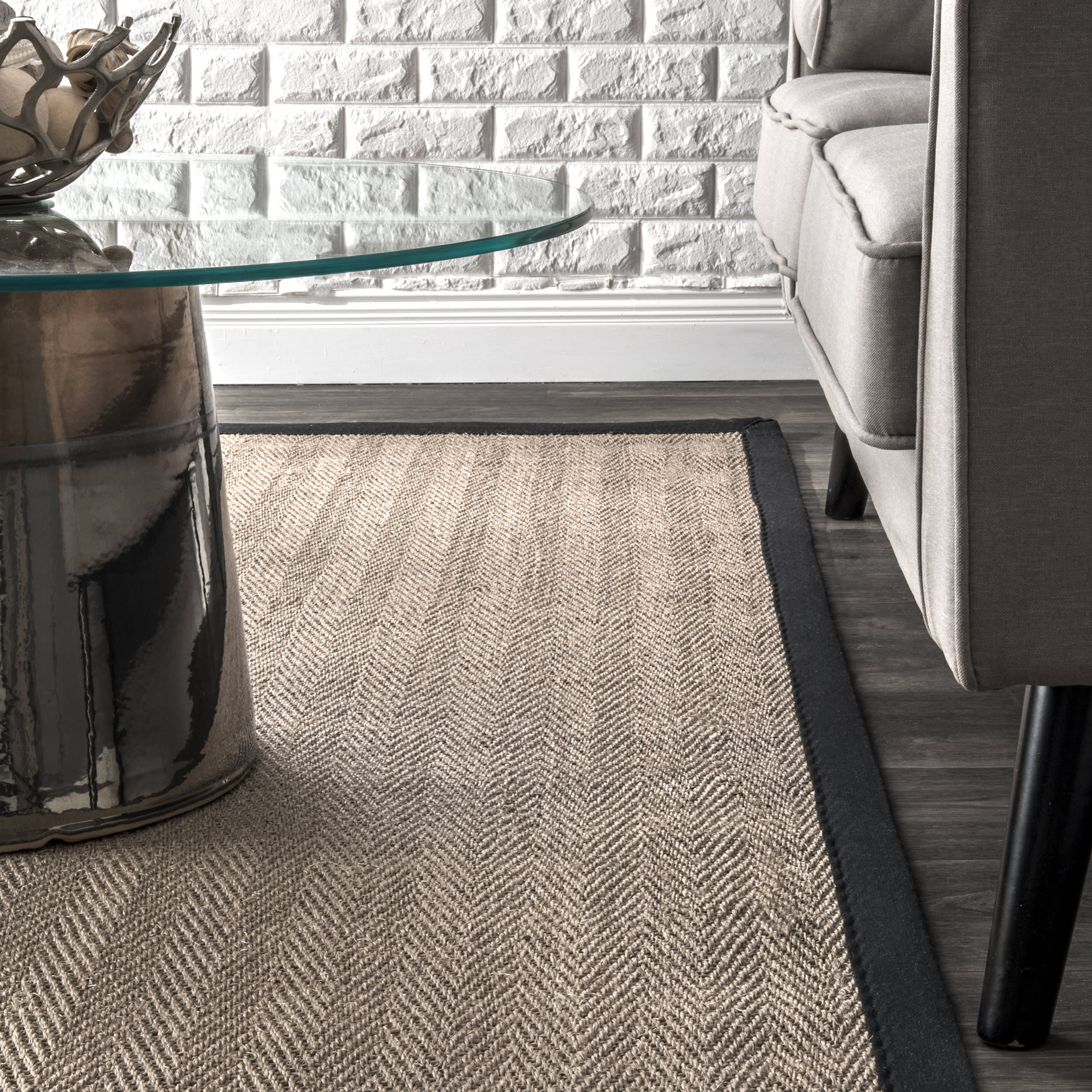 Premium Black Sisal Rug by Cordelia – Natural Fiber Floor Mat for Living Room, Bedroom & Home Decor