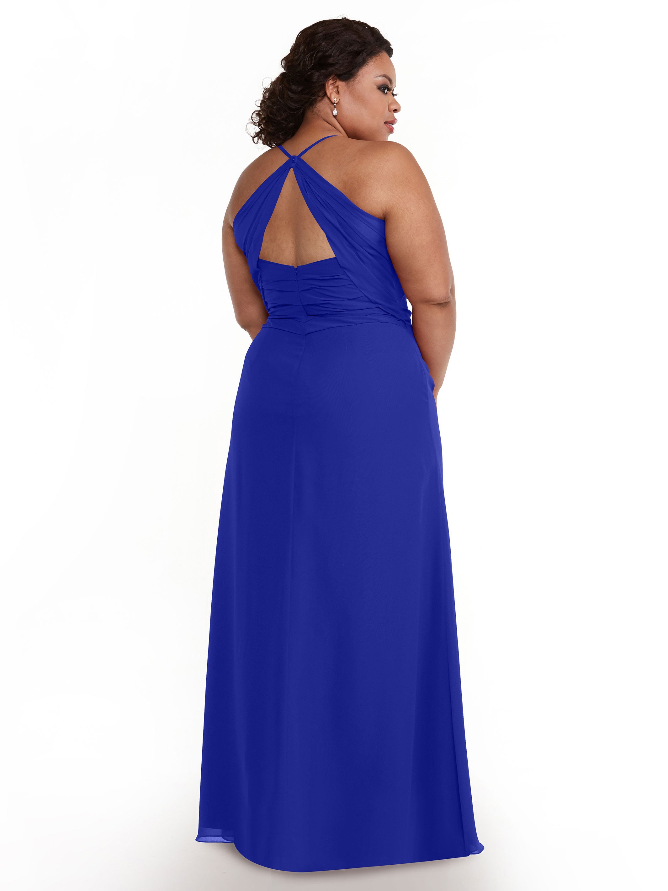 Elegant A-Line Chiffon Bridesmaid Dress with High Slit - Perfect for Weddings, Formal Events & Evening Parties