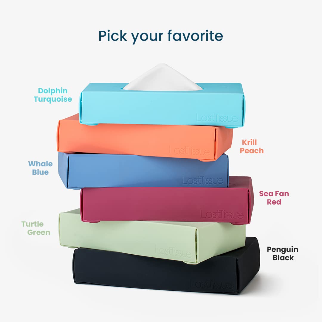 LastTissue® Reusable Tissue Box with 18 Organic Cotton Wipes | Eco-Friendly & Sustainable Tissue Holder | Washable Facial Tissues for Nose & Face | Perfect for Home, Office & Travel Use | Alternative to Paper Towels & Disposable Tissues