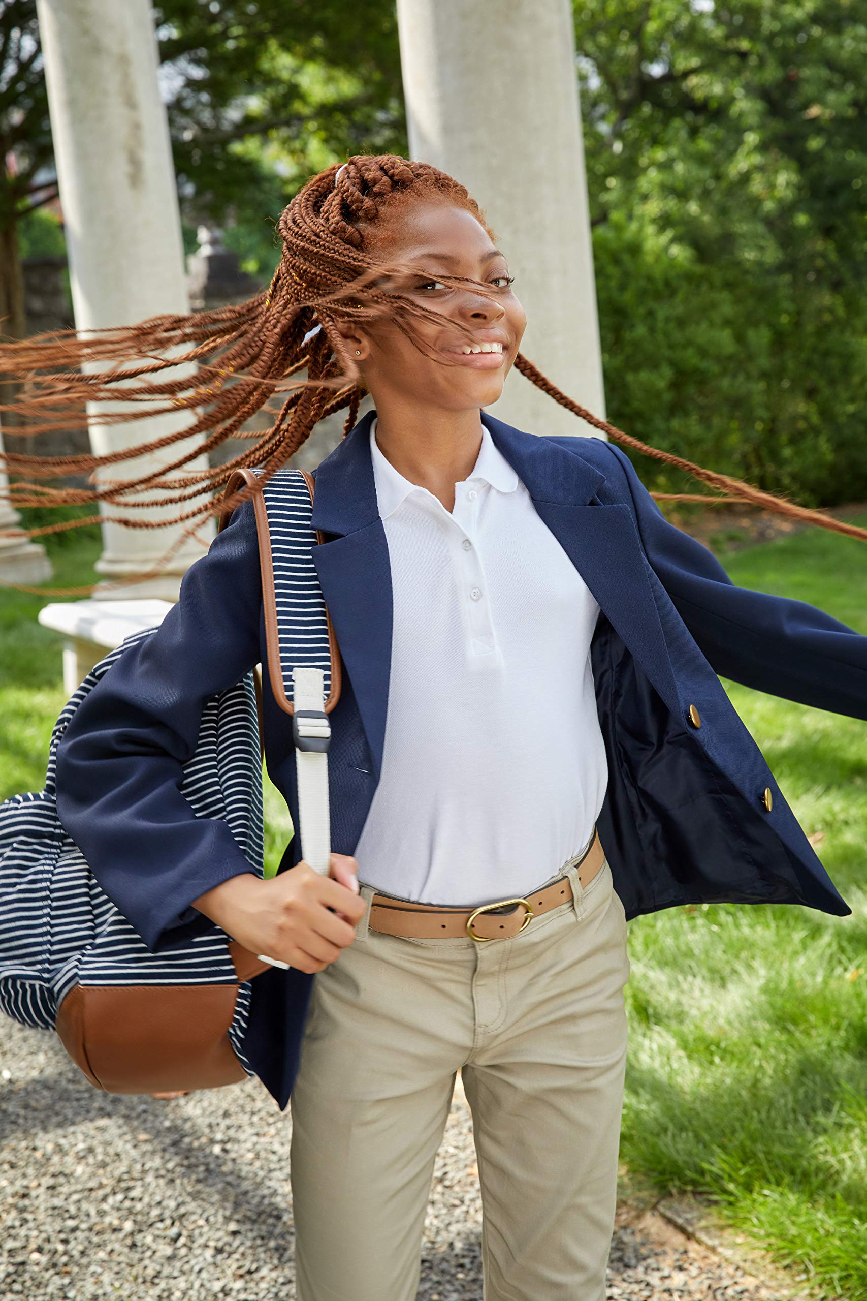 French Toast Girls' Classic School Blazer - Navy Blue Wool Blend Jacket for School Uniform & Dress Up | Perfect for Classroom, Graduation & Special Occasions