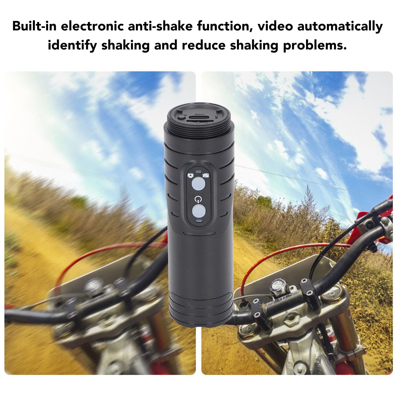 Motorcycle Helmet Camera 1080P HD - Waterproof Bike Action Camera with 120° Wide Angle Lens for Cycling, Motocross & Extreme Sports - Perfect for Vlogging, Trail Riding & Adventure Recording