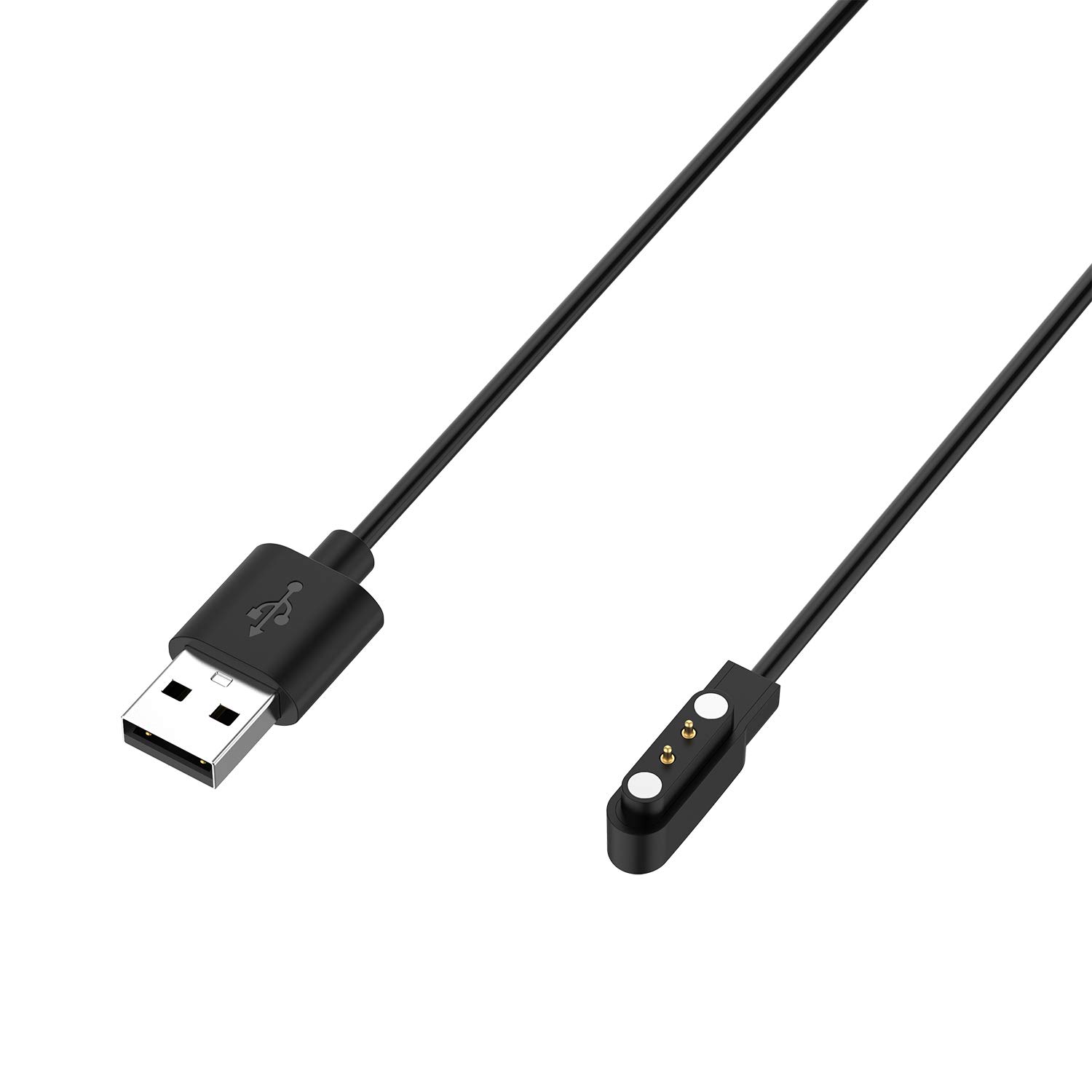 RuenTech 2-Pack Magnetic Smart Watch Charger for Willful SW021 ID205L & SW025 ID205S - 3.3ft Replacement Charging Cable (Black & White) - Perfect for Home, Office, and Travel Use