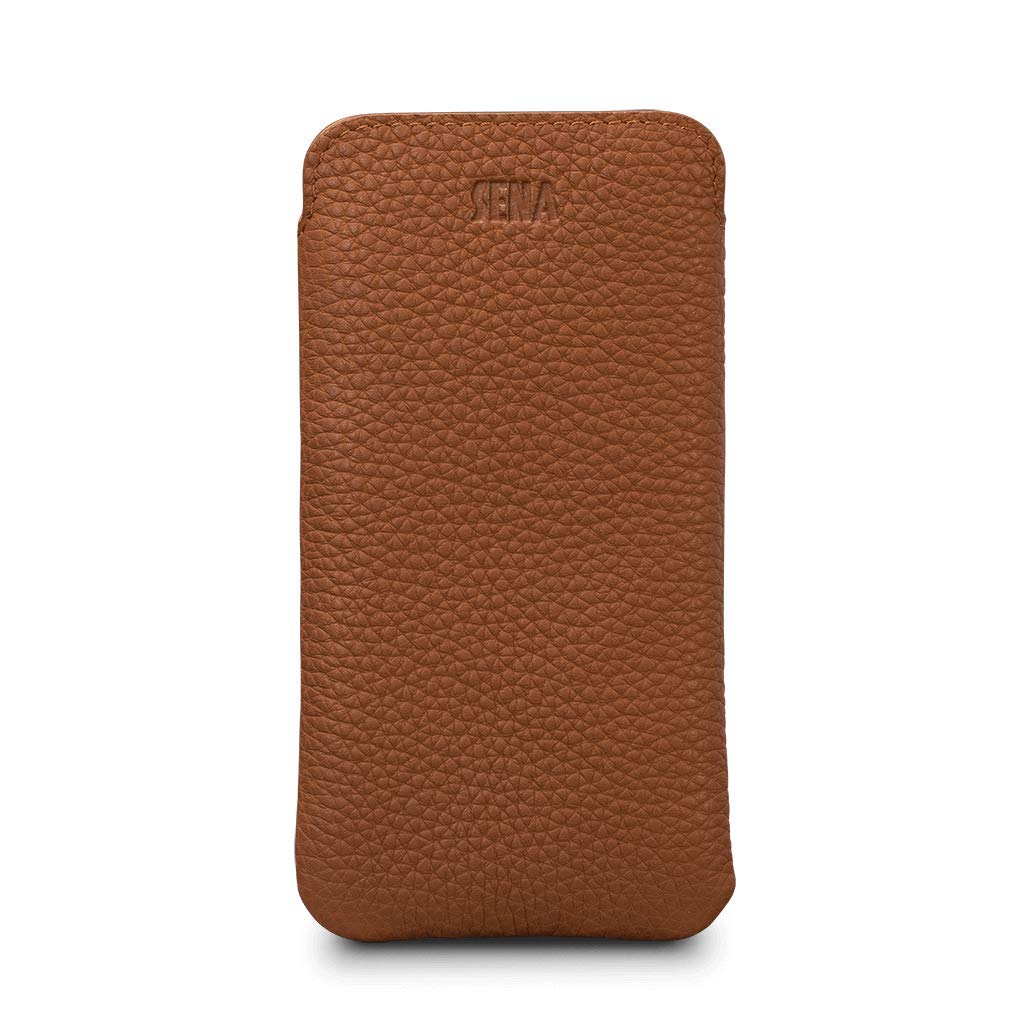 UltraSlim Classic Leather Case for iPhone 11 Pro/X/XS - Premium Genuine Leather Sleeve Cover in Tan | Slim Protective Phone Case for Everyday Use, Business & Travel