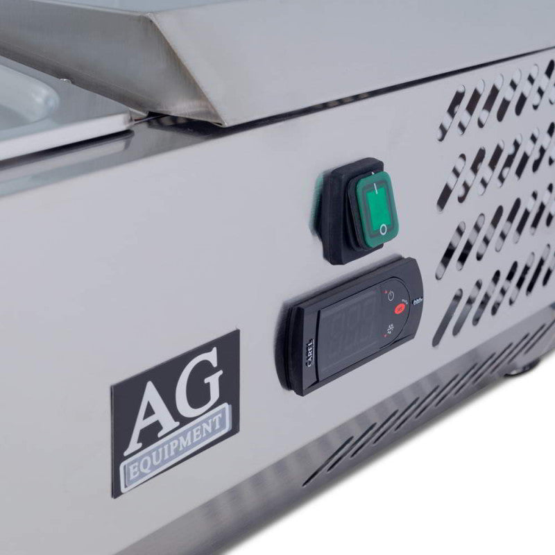 AG Pizza Showcase 1/3 x 6 GN Trays - Commercial Grade Stainless Steel Food Display Pans for Restaurants, Catering & Buffets - Perfect for Pizza, Pastries & Deli Food Presentation