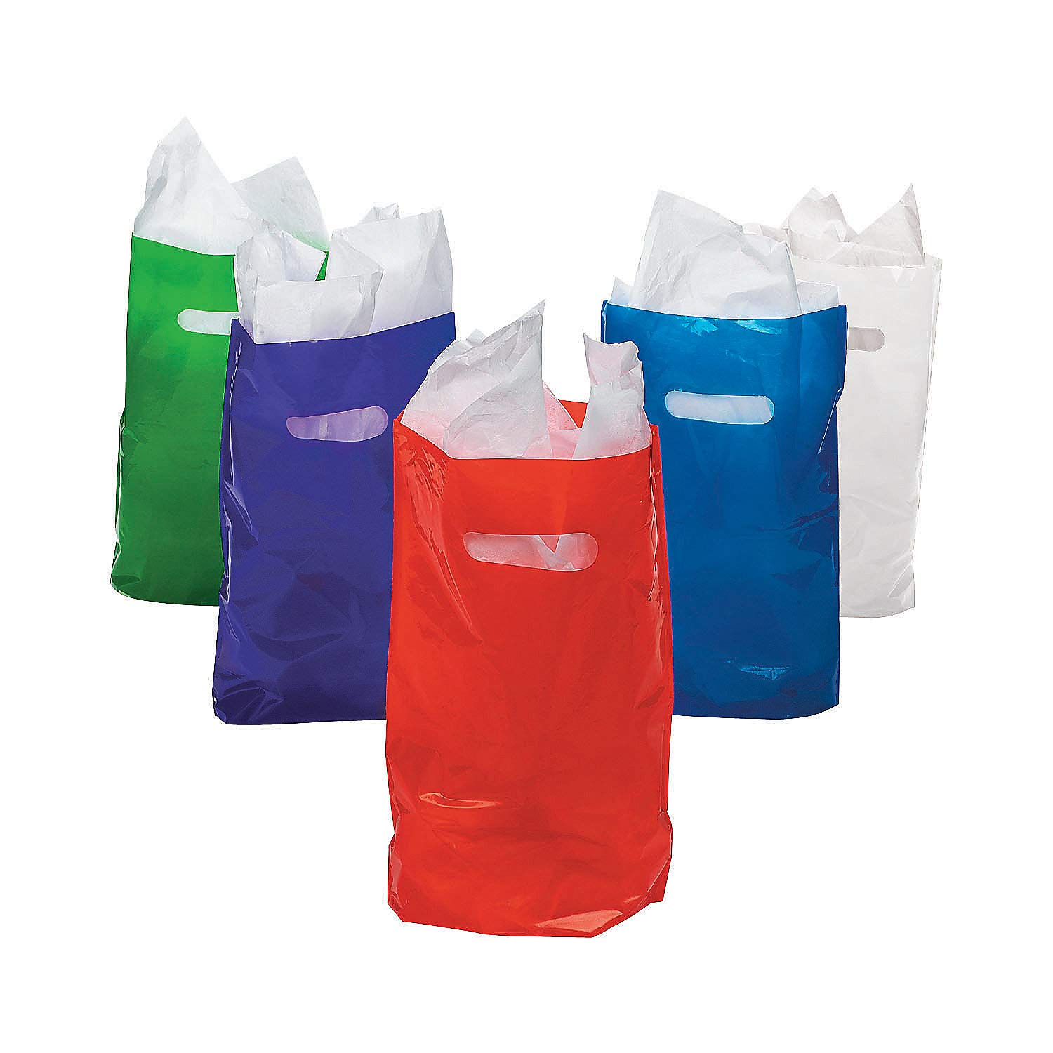 50-Pack Assorted Plastic Bags for Teachers, Classroom Supplies & Party Favors - Perfect for School Projects, Birthday Goodie Bags & Gift Wrapping