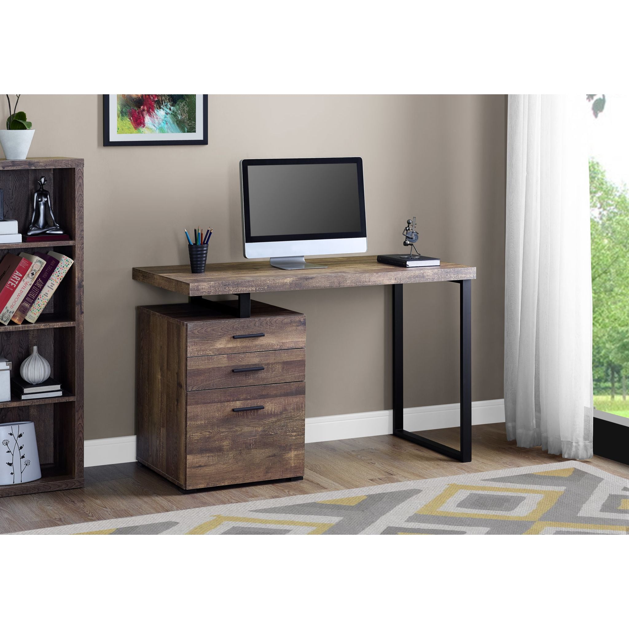 60 Inch Large Computer Desk for Home Office - Modern Writing Workstation with Sturdy Frame - Perfect for Remote Work, Gaming & Study