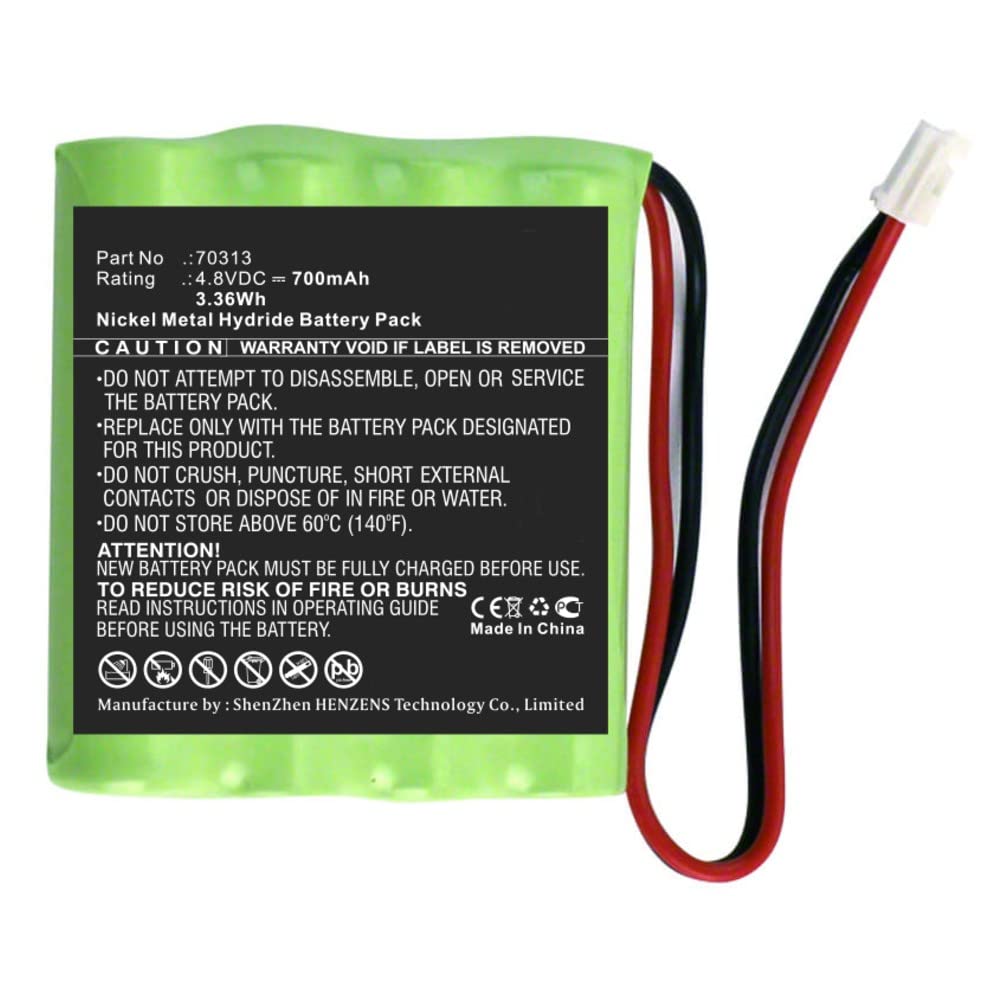 Synergy Digital Equipment Battery - Ni-MH 4.8V 700mAh Replacement for AstralPool 70313 | Perfect for Pool Automation Systems & Smart Home Devices