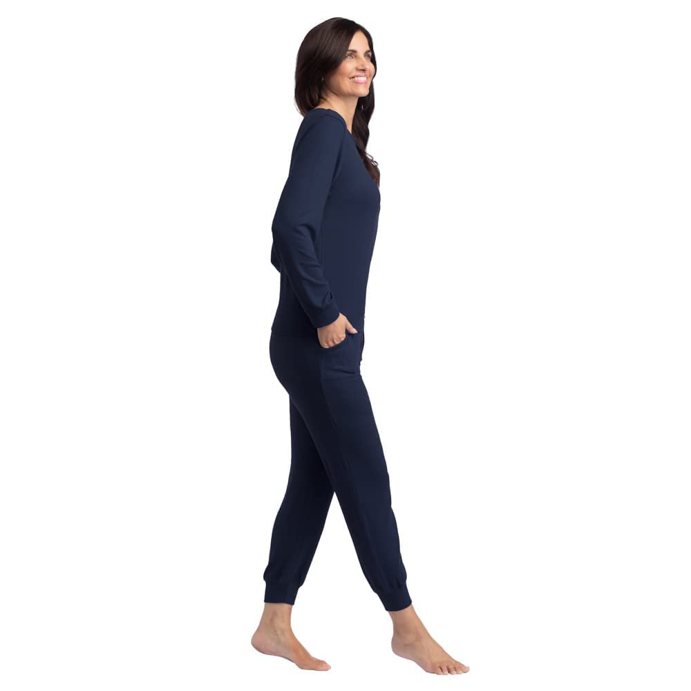 Ultra Soft Women's 2-Piece Summer Lounge Set - Comfortable Jersey Crew Neck Loungewear for Relaxing at Home, Yoga & Travel | Softies Dream Collection
