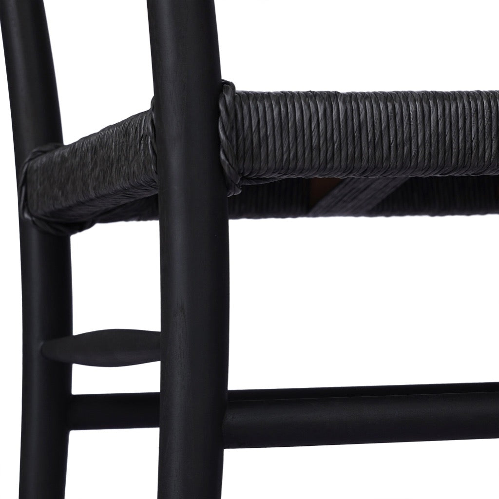 Vintage Coal Outdoor Dining Chair - Rustic Patio Furniture for Garden, Backyard, and Poolside Relaxation