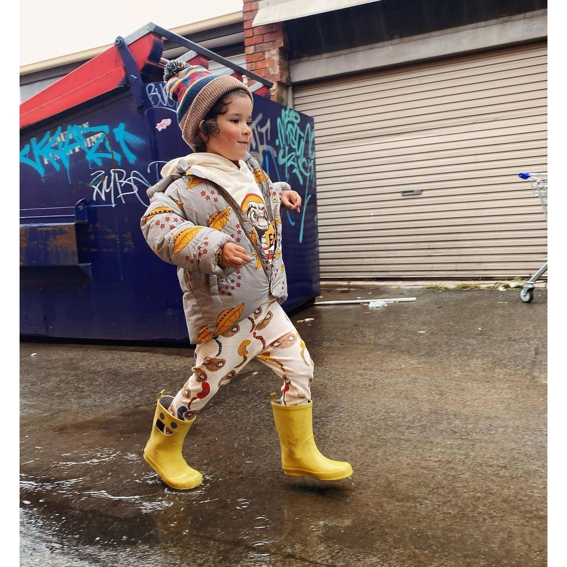 Boxbo Wistiti Unisex Kids' Rain Boots - Waterproof Yellow Rain Boots for Boys & Girls - Perfect for Puddles, Outdoor Play & School Days