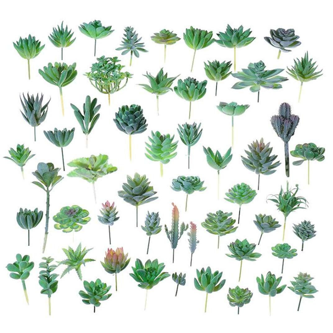 10 Pack Artificial Succulent Plants - Realistic Fake Green Plastic Succulents for Home Decor, Office Desk, Wedding Centerpieces & DIY Floral Arrangements