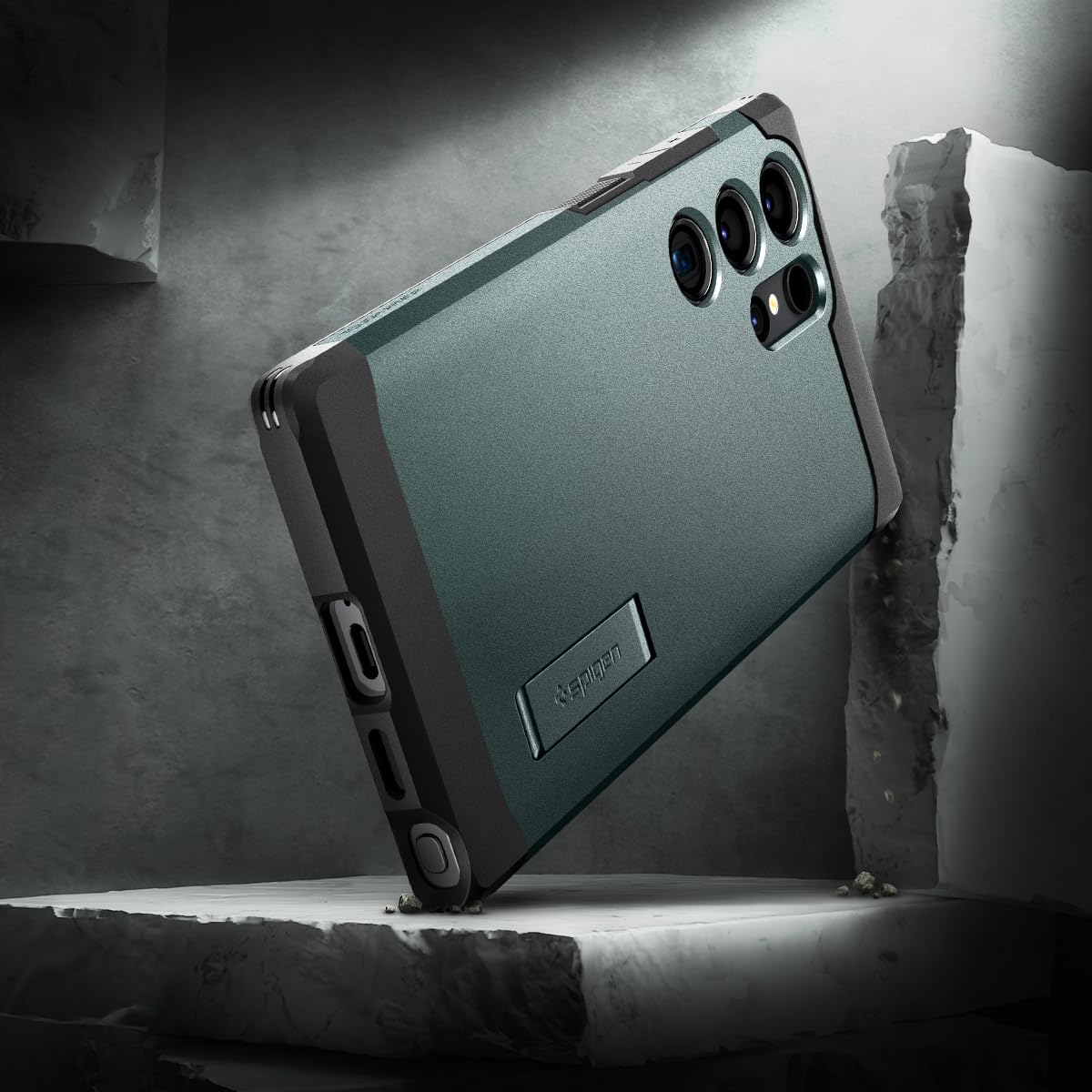 Spigen Tough Armor Heavy Duty Shock Resistant Case for Samsung Galaxy S24 Ultra - Abyss Green | Military-Grade Protection | Perfect for Outdoor Adventures & Daily Use