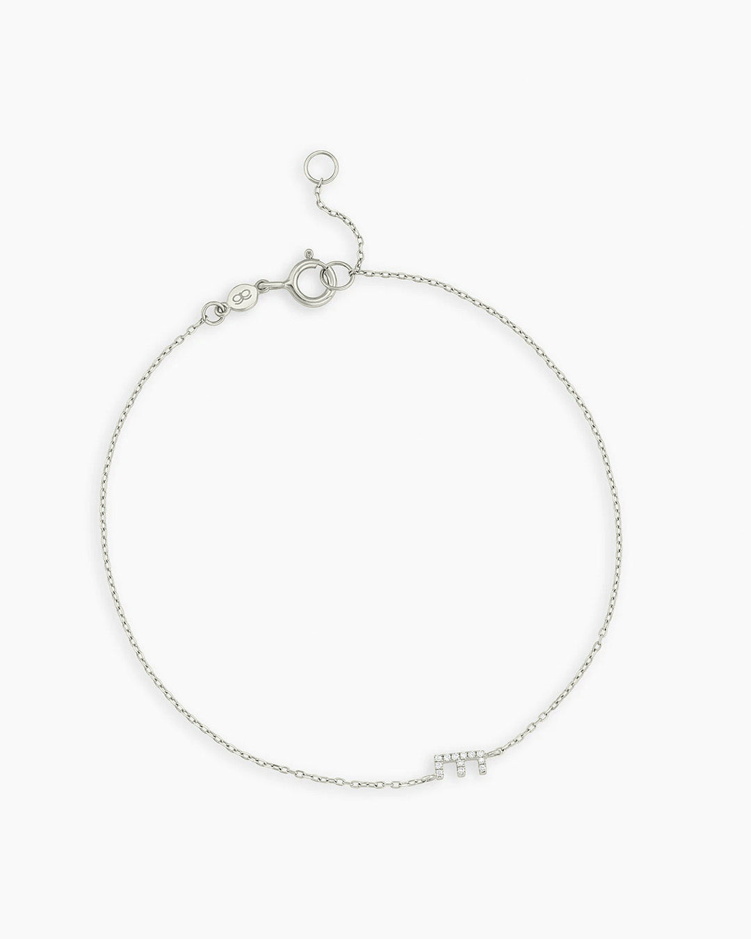 Diamond Pavé Alphabet Bracelet - Personalized Initial Letter Bracelet for Women, Sterling Silver or Gold Plated, Elegant Gift for Birthday, Anniversary, Valentine's Day | Perfect for Everyday Wear & Special Occasions