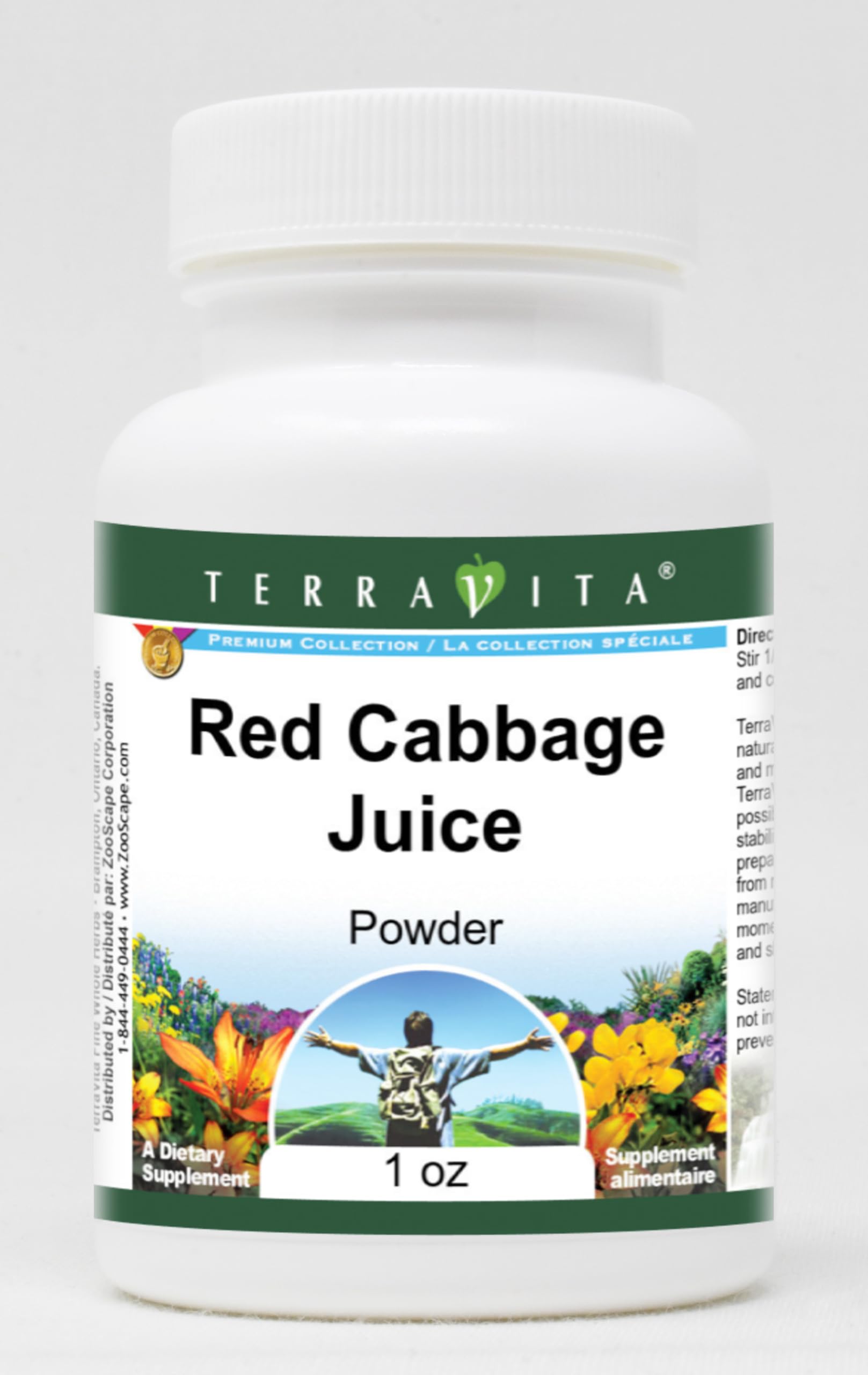 Organic Red Cabbage Juice Powder 1oz - Natural Antioxidant Rich Superfood Supplement for Smoothies, Baking & Wellness Drinks (ZIN: 519607) | Vegan, Gluten-Free & Non-GMO
