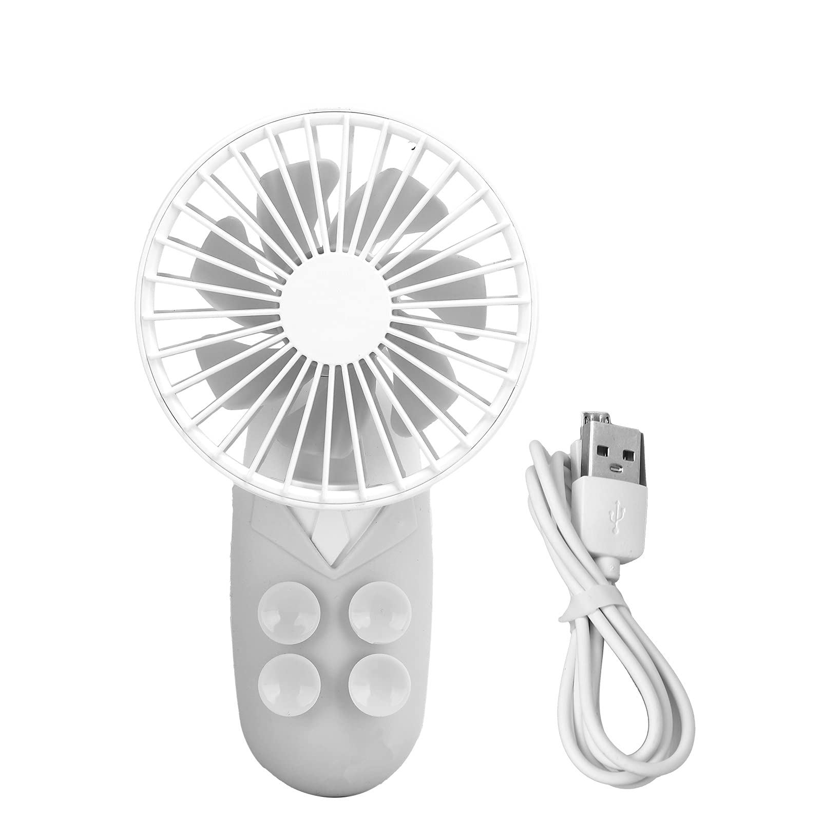 Portable USB Rechargeable Handheld Fan with Suction Cup - Mini Cooling Fan for Students, Gaming, Office & Outdoor Use | Perfect for Travel, Camping, and Hot Weather Relief