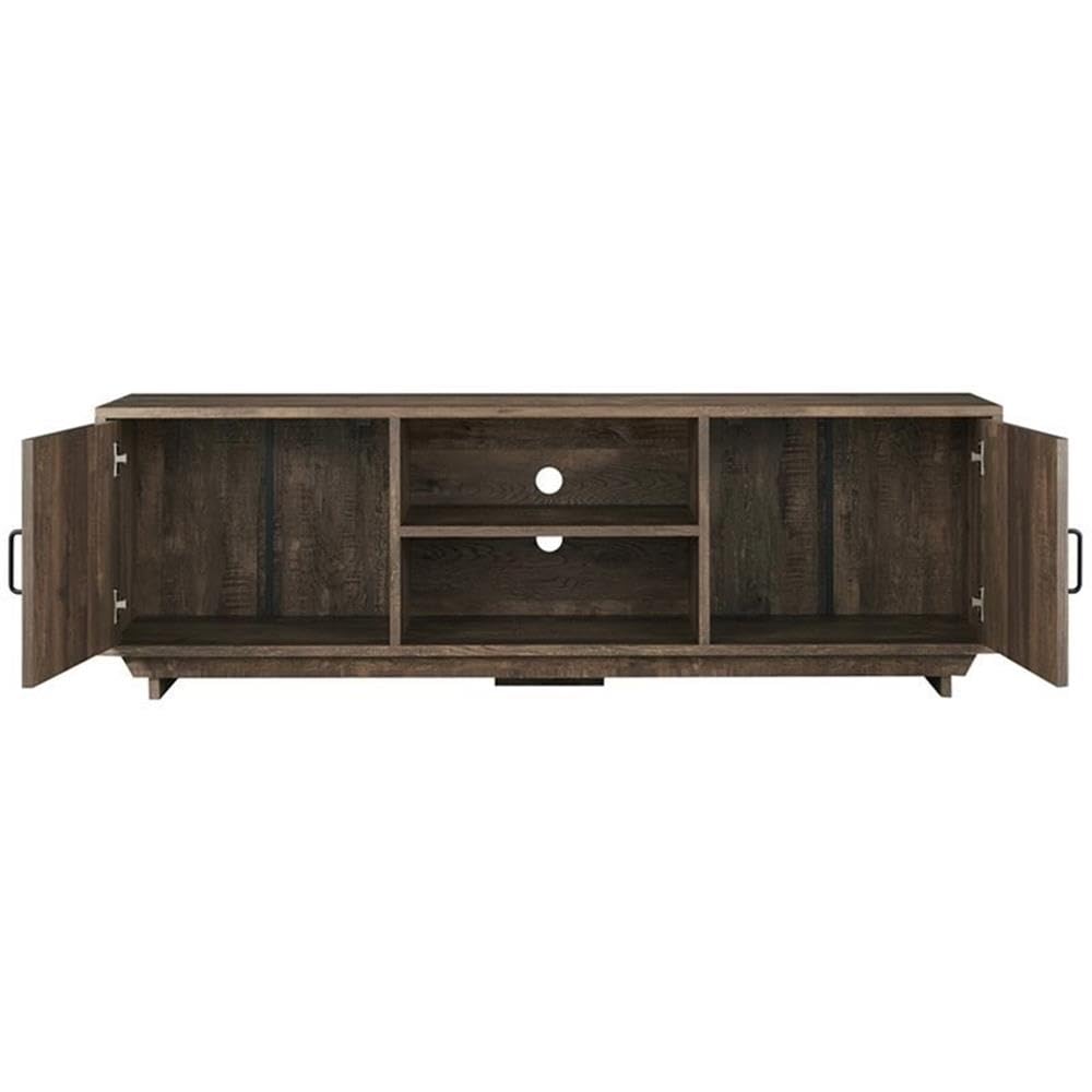 Krella 2-Piece Solid Oak Wood Coffee Table with Storage and 62-Inch Entertainment TV Stand Set - Perfect for Living Room, Home Theater, and Modern Home Decor