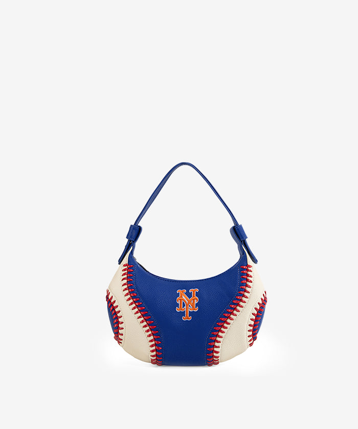 MLB New York Mets Hobo Bag for Women - Stylish Crossbody Shoulder Purse - Perfect for Baseball Games, Shopping & Daily Use