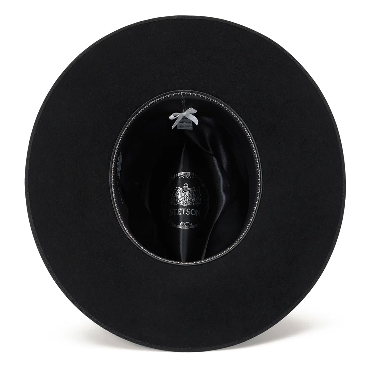 Stetson Women's Helix Flat Brim Wool Felt Black Western Cowgirl Hat (XWHELX-133607) - Perfect for Rodeo, Country Music Festivals & Western Fashion Outfits