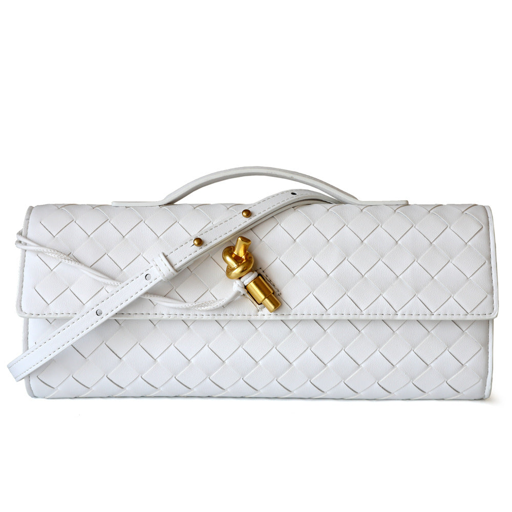 Handmade Woven Leather Clutch Purse for Women - Elegant Crossbody Bag for Evening Parties, Weddings & Date Nights | Durable Genuine Leather Small Handbag