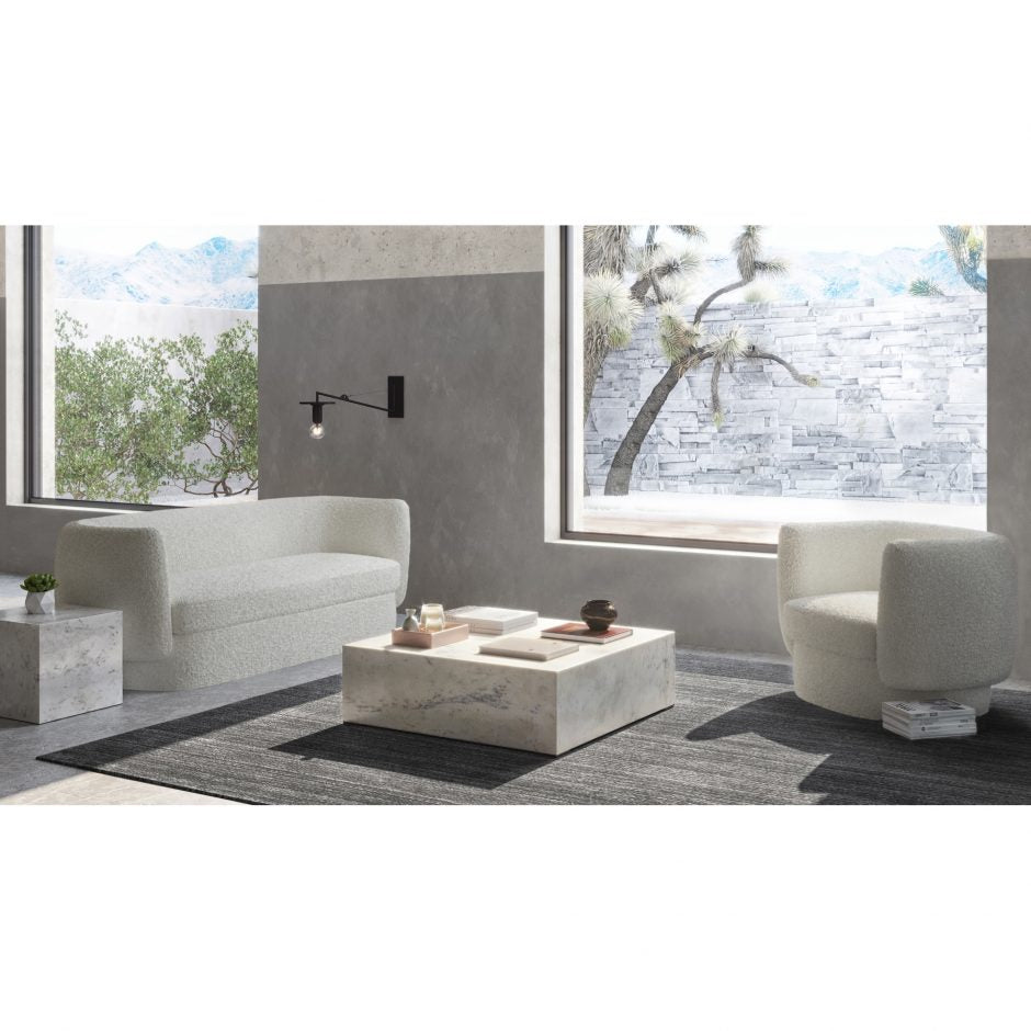 Koba Chair Maya - Modern White Accent Chair for Living Room, Bedroom & Office | Stylish & Comfortable Seating for Home Decor