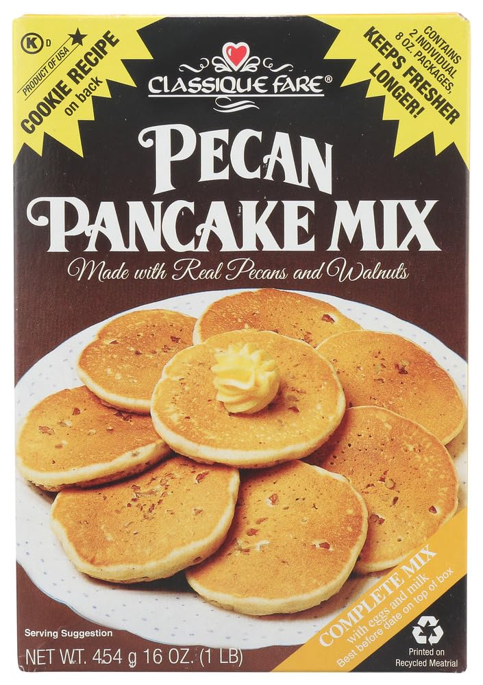 Classic Fare Mix Pancake Pecan - Premium Pancake Mix with Real Pecans for Fluffy Homemade Pancakes | Perfect for Breakfast, Brunch, and Family Gatherings
