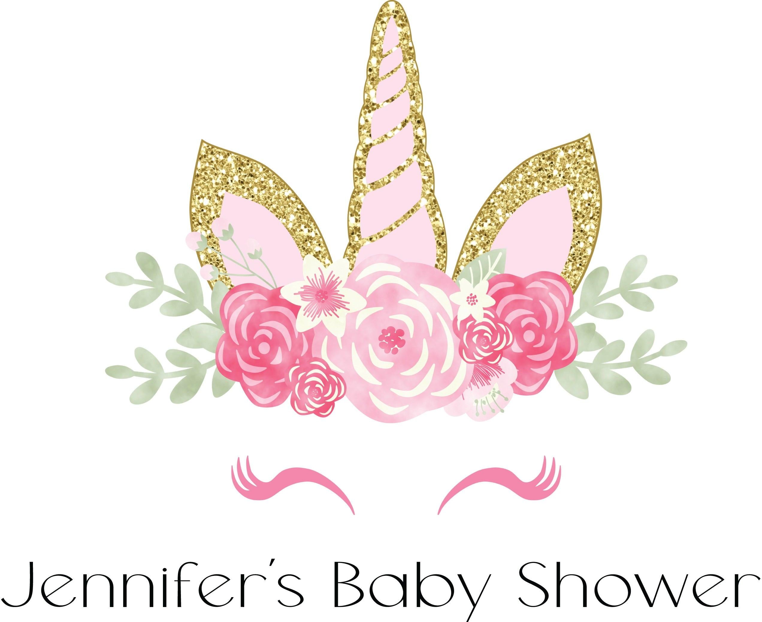 Personalized Unicorn Baby Shower Water Bottle Labels - Adhesive Stickers for Gender Reveal Party Decorations - Perfect for Baby Showers, Birthday Parties & Special Events