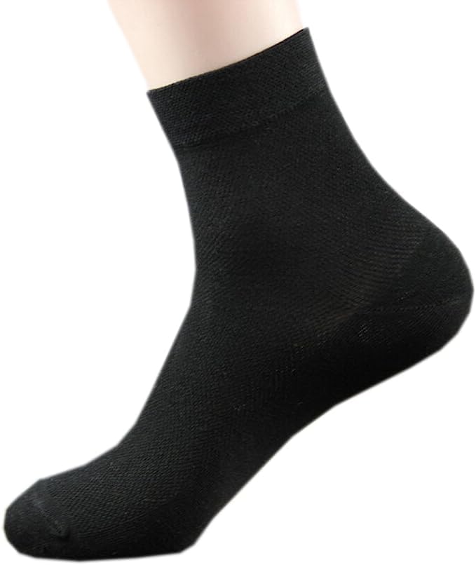 October Elf Men's Crew Socks - Thin Ankle Cotton Dress Socks for Business & Casual Wear - Breathable Athletic Socks for Office, Gym & Daily Comfort