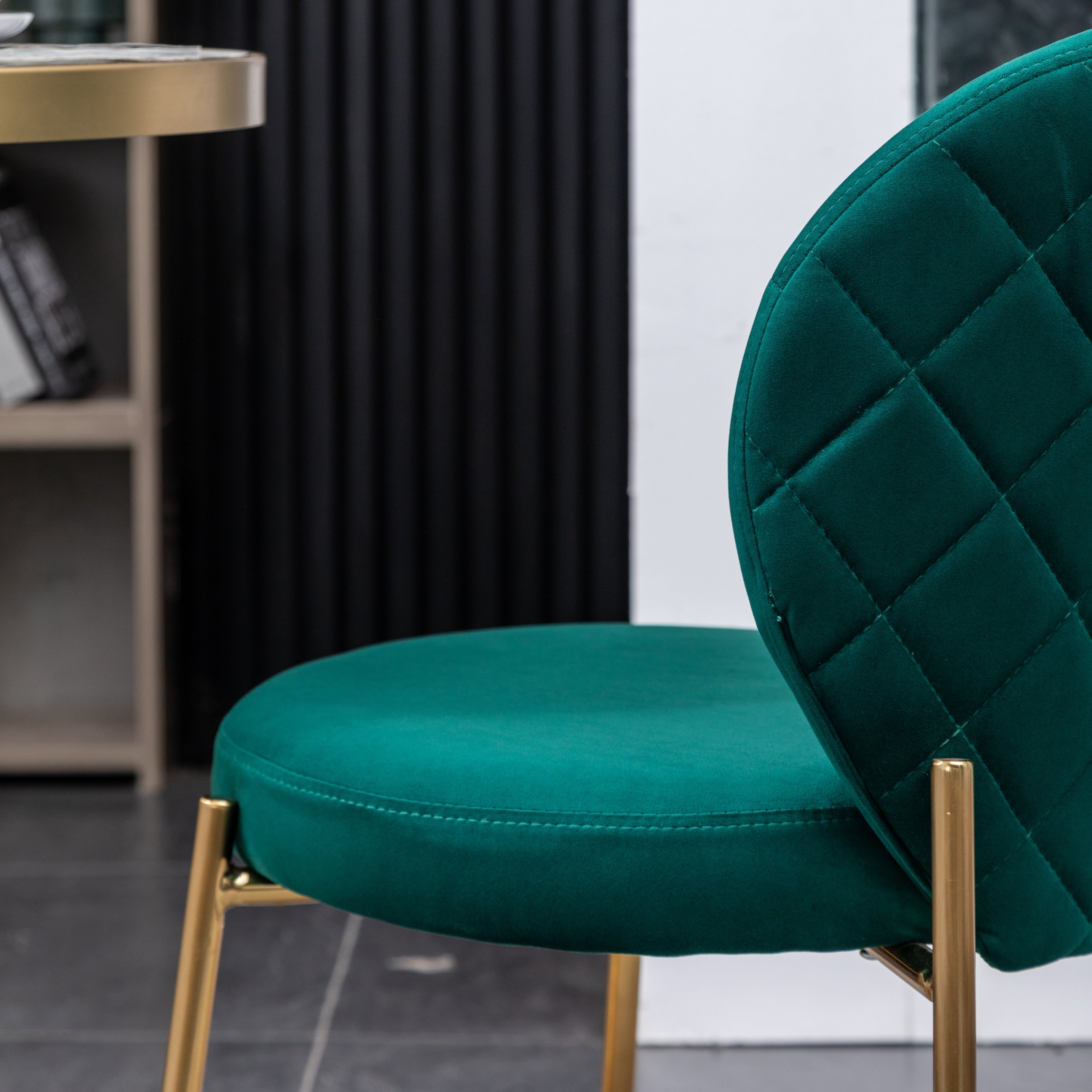 Roundhill Furniture Amoa Contemporary Velvet Upholstered Dining Chairs Set of 2 - Modern Kitchen & Dining Room Seating for Home & Restaurant