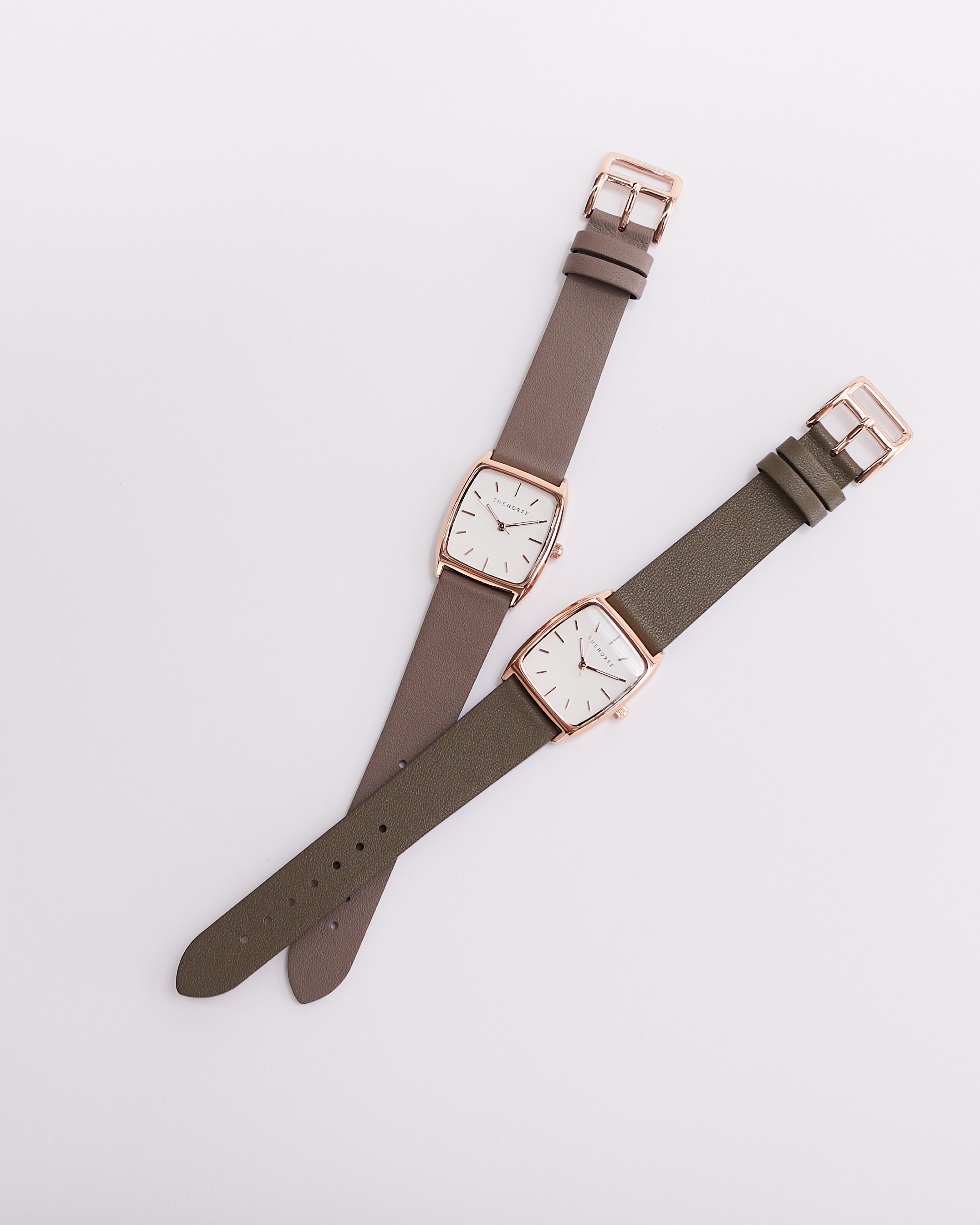 Elegant Rose Gold Dress Watch with White Dial & Dark Grey Leather Strap - Perfect for Weddings, Business Meetings & Formal Events