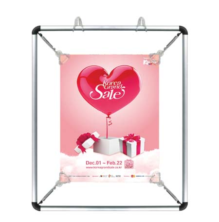 8.5x11 Stretch Clip Poster Frame - Silver Aluminum Frame for Photos, Artwork & Certificates - Perfect for Home, Office & Classroom Decor