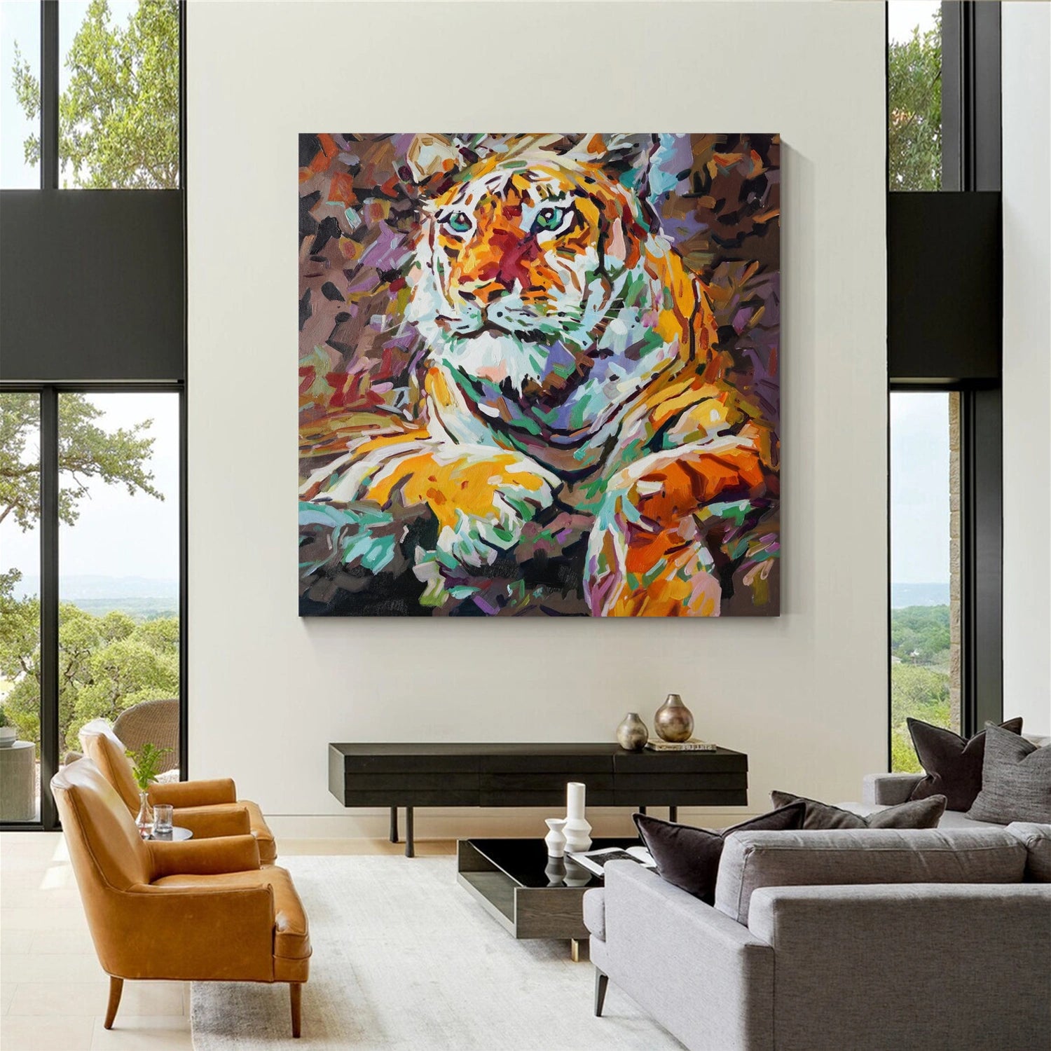 Animal Art Painting #AP131 - Handmade Canvas Wall Decor for Living Room, Bedroom & Office