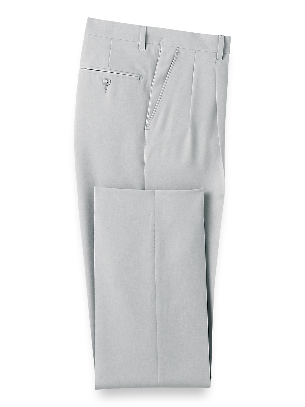 Stylish Grey Pleated Travel Pants for Men & Women - Comfortable Lightweight Wrinkle-Resistant Trousers for Business Trips, Vacations & Daily Wear