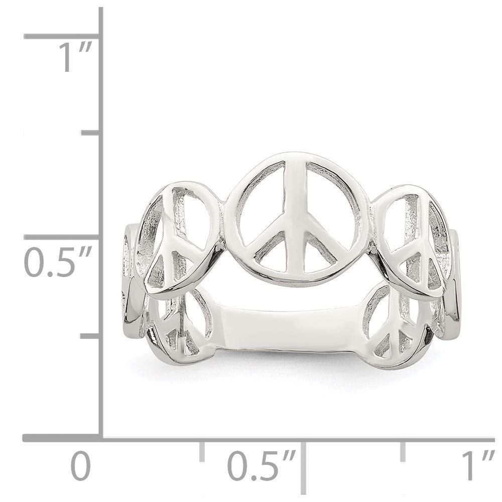 925 Sterling Silver Peace Ring for Women - Elegant Dainty Jewelry Gift for Her, Perfect for Anniversary, Birthday, Valentine's Day & Everyday Wear