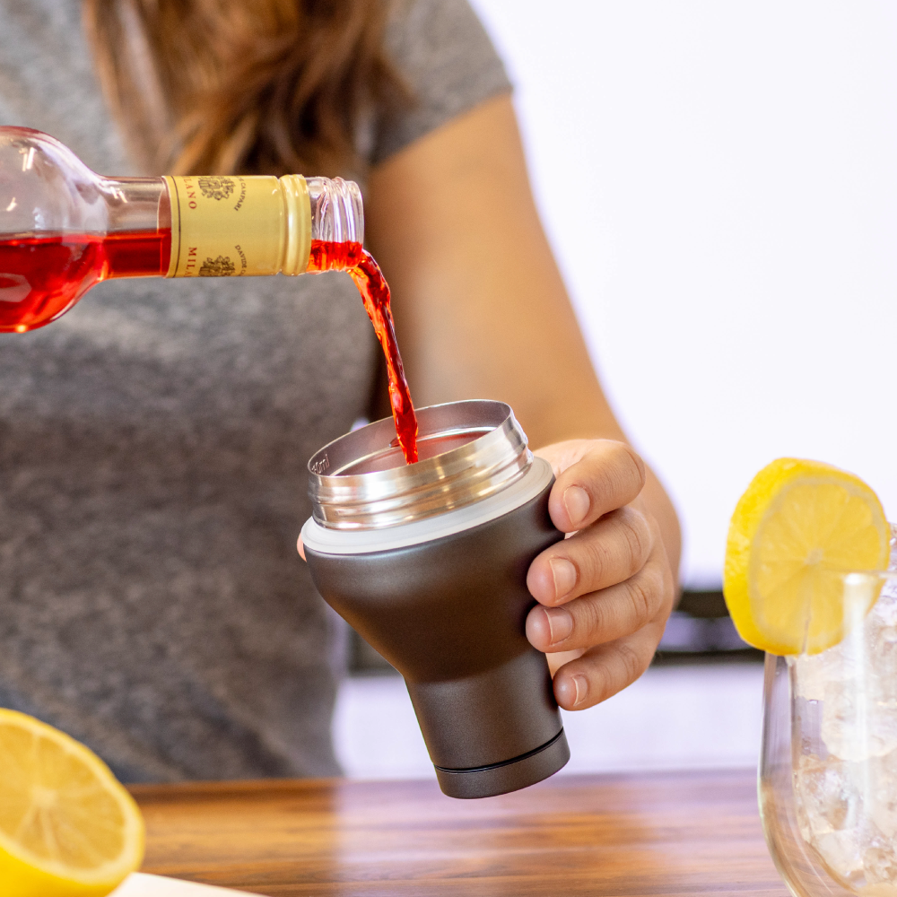 Premium Cocktail Shaker Lid - Leak-Proof Stainless Steel Bar Mixer Top - Perfect for Home Bars, Professional Mixology & Cocktail Parties