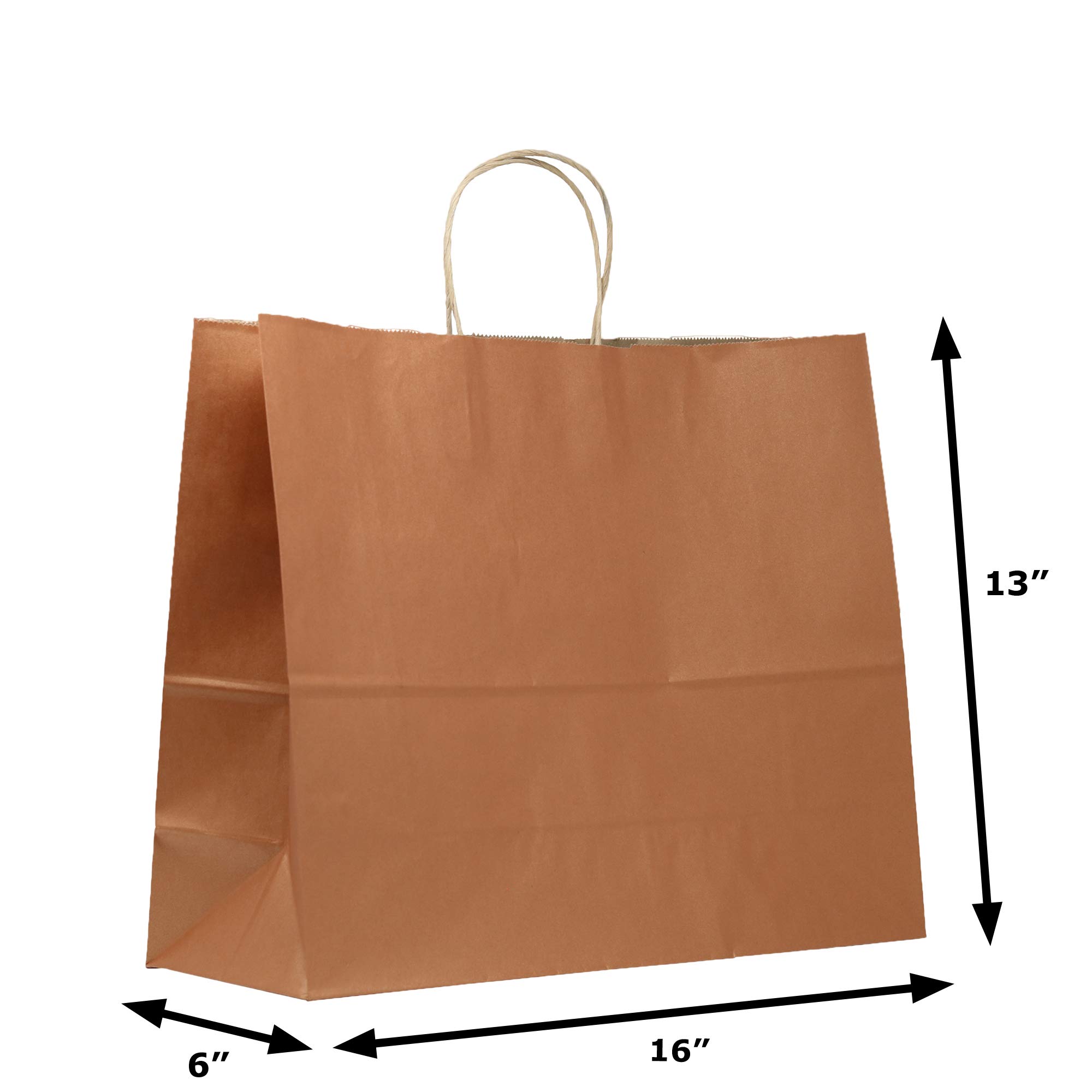 Premium Recyclable Metallic Kraft Paper Tote Bags - 16