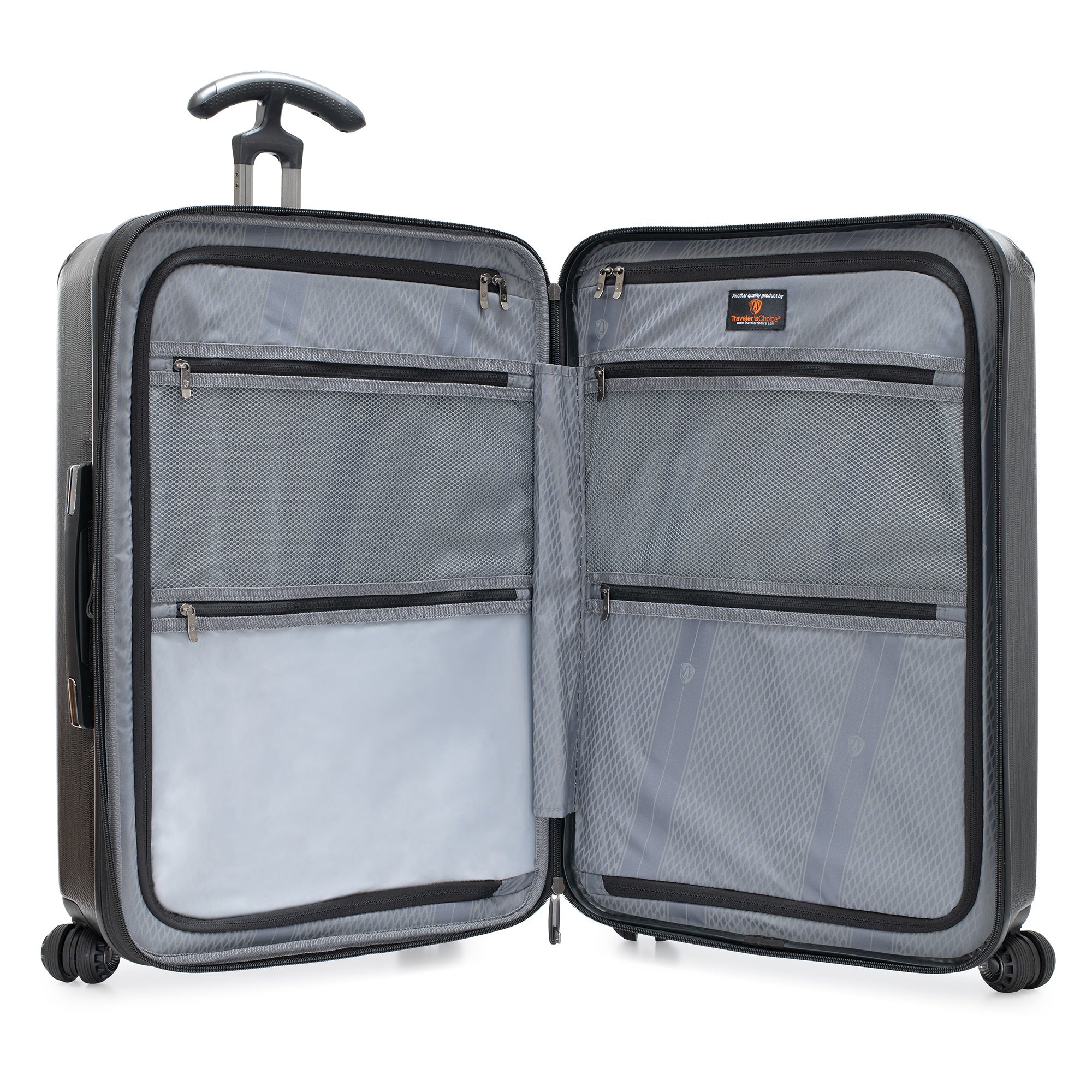 Silverwood Hardside Medium Checked Luggage - Durable Spinner Suitcase for Travel, Business Trips & Vacations | TSA Approved Carry On & Checked Baggage