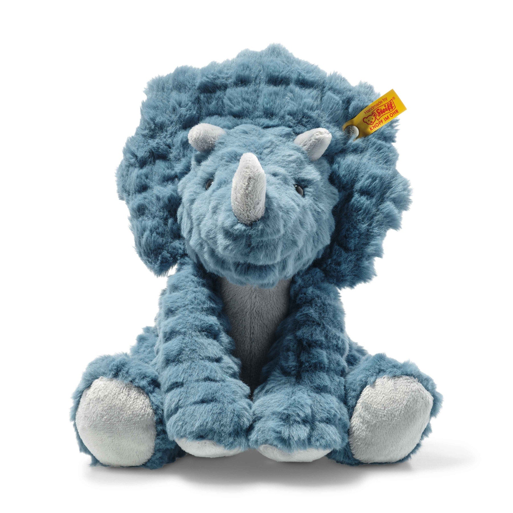 Steiff Dixi Triceratops Plush Dinosaur Toy - Soft & Cuddly Stuffed Animal for Kids, Collectors & Dino Lovers | Perfect for Gifts, Nursery Decor & Jurassic Themed Parties